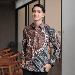 Jayabaya Batik MERAPI Kemeja Katun Furing Lengan Panjang