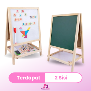 Drawing Board Dua Sisi Magnetic Papan Tulis Mainan Edukasi Untuk Anak Aesthetic