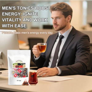 Ginseng Five Treasure Herbal Tea Natural Health Supplement Boosts Energy and Immunity Dietary Tea Blend