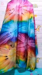 Kain Bali Corak Pelangi - Rayon Super KW 1 - Ukuran 180 x 120 cm - Bahan Tebal dan Adem - Motif Realpict (Kirim Acak) - Pinggiran Kain Tanpa Rumbay