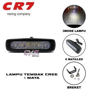 Lampu Tembak LED Bar CREE 6 mata 6 titik Work Light Lampu Sorot
