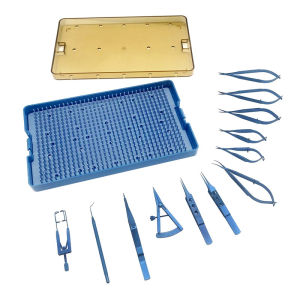 Ophthalmology Set Titanium Instruments Glaucoma Set Phacoemulsification Cataract Surgery Set With Sterilizing