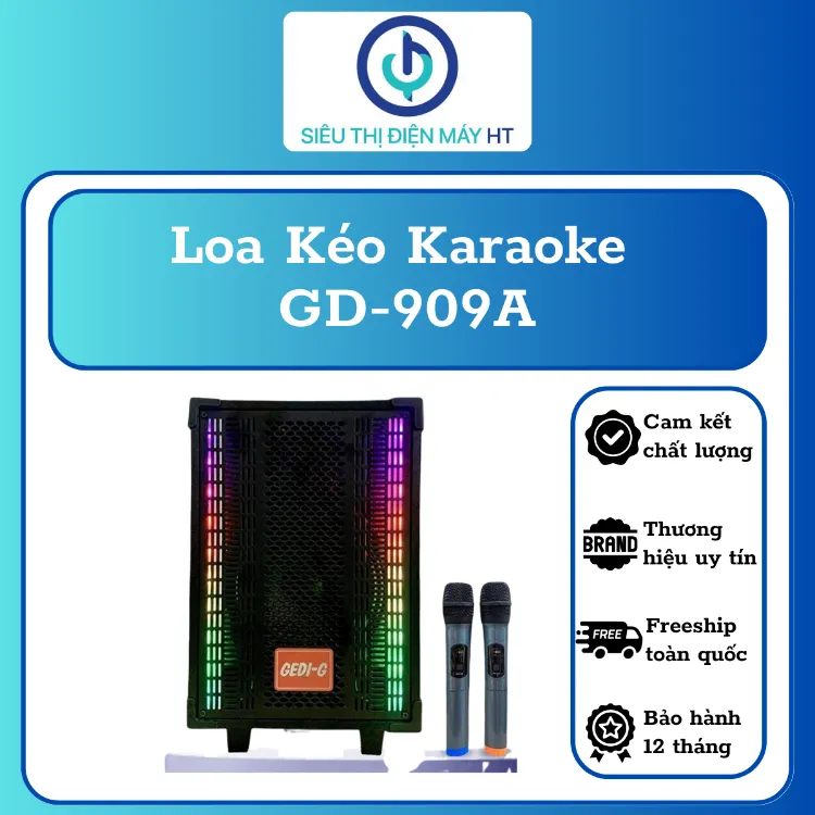 Loa Bluetooth, loa Kéo, loa Karaoke Geid-G GD-909A - Bass 20 ...