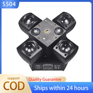 Professional Mini 4 Arm Moving Head Light DMX & Sound Control RGBW Beam Laser Strobe 3‑in‑1 Stage Effect Lamp for Disco Party