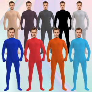 Halloween half-pack onesie zentai solid color clothes tight clothes dance clothes base stage performance clothes holiday gifts