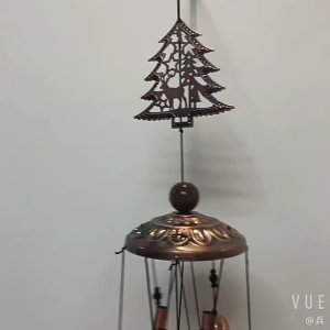 Kim loại thanh lịch Chuông gió trang trí cho Giáng sinh cây đỏ truy cập
