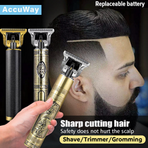 AccuWay Clipper Barber Professional Trimmer for Men Hair Clipper Beard Replaceable battery Electric Razor Shaver Machine Cut Haircut Cordless Adult Children Professional Hair Salon Barbershop Accessories (4 Free Comb)