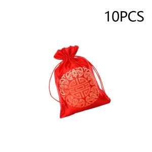 Kantong Serut Pernikahan 10pcs Kantong Permen Sangjit Chinese Wedding Candy Bag Kantong Tile Wedding