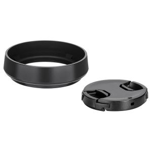 JJC Metal Lens Hood Shade with Cap for Leica Q3 Q2 Q Digital Camera Lens Black Gold Replaces Leica Round Lens Hood Q Lens Cover