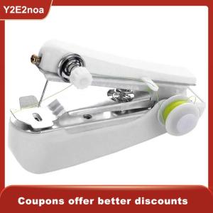 【Y2E2noa】 1 Set Mini Sewing Machine Fast Stitch Labor-saving Fabric Clothes Sewing Tools Handheld Portable Mini Manual Sewing Machine