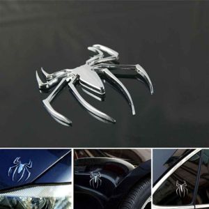 XUANY Car Styling Gold/Silver Emblem Chrome Motorcycles Decoration Car Exterior Accessories Car Metal Sticker Auto Emblem Decal 3D Spider Shape Car Sticker Motor Decal 3D Car Sticker