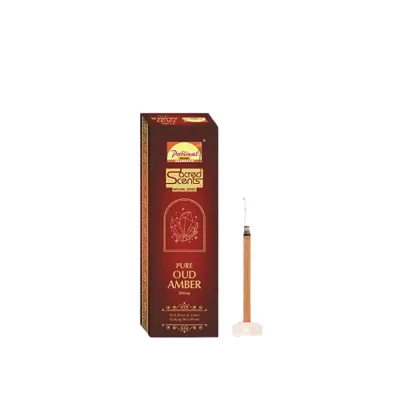 (Dhoop) Parimal Sacred Scents Oud Amber Dhoop Sticks with Dhoop Holder Premium Dhoop Sticks