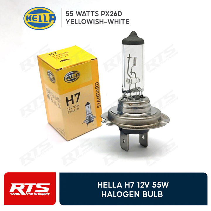Hella%20H7%2012v%2055w%20PX26D%20Halogen%20Headlight%20/%20Foglight%20Bulb%201Pc%20-%20Image%202