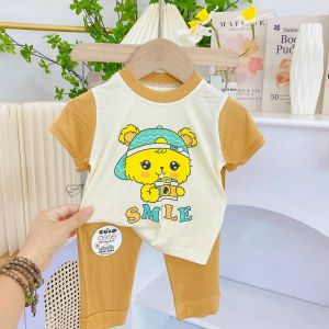 BỘ TAY NGẮN QUẦN DÀI MINKYMON CHO BÉ FROM TỪ 5KG TỚI 16KG MÙA HÈ NĂM 2024