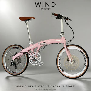 🌸 Folding Bike Fnhon Wind 22" • 𝗠𝗥𝗧/𝗕𝘂𝘀-𝗙𝗿𝗶𝗲𝗻𝗱𝗹𝘆 Shimano Tiagra 10s 𝗙𝗿𝗲𝗲𝗯𝗶𝗲𝘀 Litepro 𝗟𝗶𝗴𝗵𝘁𝘄𝗲𝗶𝗴𝗵𝘁 Foldable Bicycle Baby Pink Silver Hydraulic Brake Fold in 1 Minute Woman Ladies Cycle