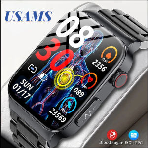 2023 New Blood Glucose High-end Smart Watch Men AMOLED 1.92inch HD ECG Blood Pressure Monitoring Waterproof Healthy Smartwatch