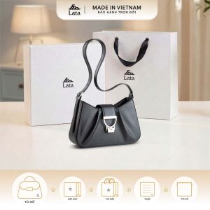 Bộ hộp quà trắng LATA (Túi đeo chéo nữ LATA HN139  + Hộp quà HQ2T + Túi giấy TG2T + Túi rút BVR3838 + Thiệp cảm ơn BT1)
