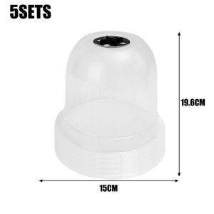 Dozoey 10ชิ้นถ้วย Grow ป้องกันต้นกล้าฉนวนกันความร้อนใสสำหรับสวนระฆังพืชสามารถนำกลับมาใช้ใหม่ได้