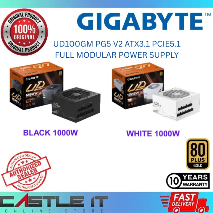 Gigabyte UD1000GM PG5 V2 1000W 80+ Gold Fully Modular ATX Power Supply