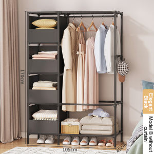 Clothes drying rack simple household bedroom clothes drying rack clothes storage dustproof coat rack