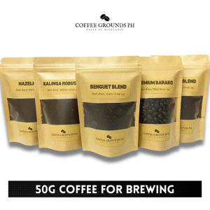 Coffee for Brewing – 50g Resealable Pouch | Whole Beans Medium Coarse Fine Grind | 13 Flavors
