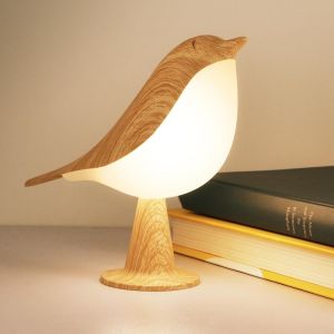OKDEALS01 3 Color Temperature Small Desk Lamp Art Decor Touch Sensor Bird Lamp Bedside Lamps Practical 3-Levels Dimmable Cordless Lamp for All Rooms
