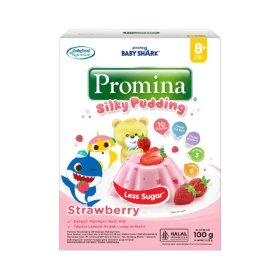 Promina Silky Puding Strawberry 100gr