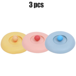 YESPERY 1/3Pcs Universal Silicone Cup Cover Round Tea Coffee Sealed Lids Anti-Dust Reusable Cup Lid Heat Resistant Mug Lid Drinking Accessories