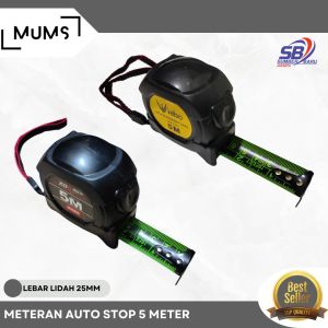 SB Tape Measure Meteran Otomatis Auto Stop Autostop 5 7.5 75 10 Meter