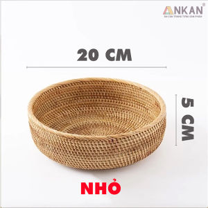 Rổ Mây Đựng Đồ Đa Năng – Giỏ Mây Tre Đan Thủ Công Trang Trí Nhà Cửa Đựng Trái Cây Bánh Kẹo