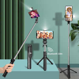 4 in 1 wireless Bluetooth selfie stick for cellphone Tripod stand for cellphone with remote selfie stick for vlogger with stabilizer monopad selfie stick sale selfie stick with tripod and light monopad for cellphone vlogging