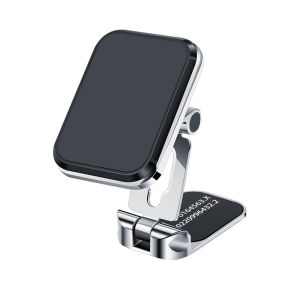 Universal Magnetic Foldable Car Phone Holder Double 360° Rotating Mobile Phone GPS Stand Support Rotatable Alloy Mount Bracket