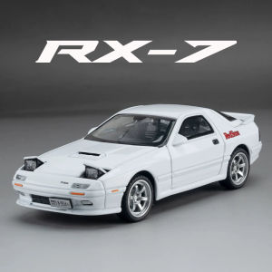【RUM】1:32 Scale Mazda RX7 Alloy Car Model Light & Sound Effect Diecast Car Toys for Boys Birthday Gift Kids Toys Car Collection