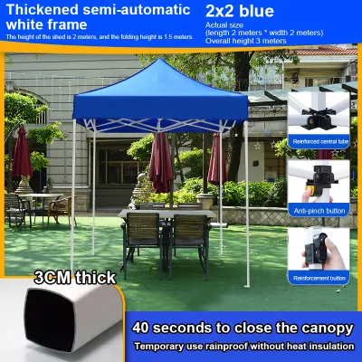 10 x 10 Ft Night Market Folding Canopy Full Set Camping Tent Khemah Canopy Penuh Khemah Rangka Besi Pasar Malam Niaga