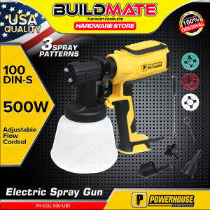 Buildmate x POWERHOUSE Electric Spray Gun w/ Unique Blow Function 500w/ Complete Accessories
