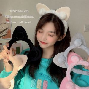 Zy Fashion Korean Style Cat Ears Plush Headband for Women Sweet Fashion Girl Face Wash Makeup Hair Band