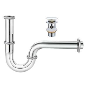 Stainless Steels Waste Drain Valves Siphon Pipe Sink Drain Pipe Fitting Deodorant Wash Basins Waste Trap Plumbing