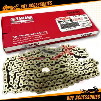 Yamaha Original Rantai Standard Gold Emas Heavy Duty Sporket Gold Chain 415 428 122L 132L Spocket Chain