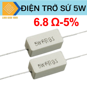 [ SET 3 CON ] Điện Trở Công Suất 6.8 Ohm 5W Điện Trở Sứ 5W Sai Số 5% Điện Trở 6.8 Ohm