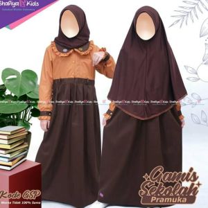 Gamis Sekolah SD Merah Putih Gamis SD Gamis Anak Perempuan Merah Putih Pramuka Shafiya Kids