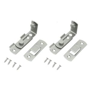 2 cái cửa lật trượt chốt 90 độ khóa cửa thép không gỉ cho sử dụng ngoài trời trong nhà trên cửa sổ hàng rào cửa dành cho thú cưng