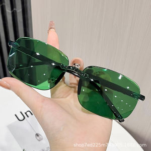 【GIAUSA】Sun Glasses Shades for Men Retro UV Protection Anti Glare Trendy Rimless Fashion Sunshade Eyeglasses TR90 PC S1195