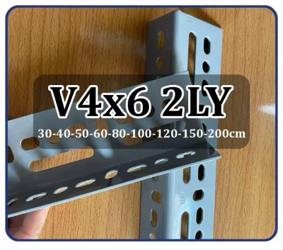 Thanh Sắt V Lỗ 4x6 4x4 DÀY 2LY Đa Năng Lắp Kệ Sắt Sơn Tĩnh Điện Sắt V Đục Lỗ Xám Nhiều Kích Cỡ