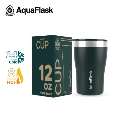 AquaFlask Cup (12oz/16oz) – Stainless Steel Double-Wall Vacuum-Insulated