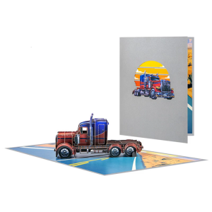 Artistic 3D Popup Greeting Sophisticated 3D Truck Design Greeting Decoration for Dads and Grandparents