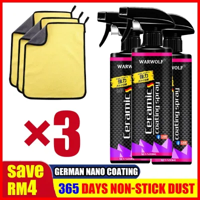 【1 refurbishment for 10 years】Car Coating Spray Car nano coating spray for car 500ml car diamond coating spray Free cleaning cloth for car polish car wax coating polish water car wax spray Car Water Wax