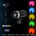 YM.80 สปอร์ตไลท์ LED ขาตั้ง2.1m+รีโมทควบคุมไฟรุ่น ถ่ายภาพ สปอตไลท์ ถ่ายรูป RGB5สี โฟกัส ปรับขนาดรูรับแสงได้. 