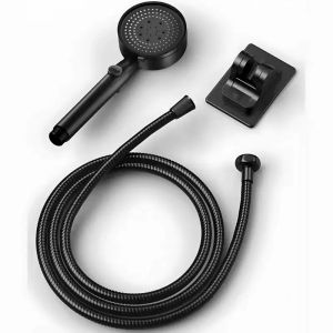 3In 1 Kepala Shower Set Mandi Hitam Premium Shower Head Set 5 Mode Adjustable Shower Dengan Selang
