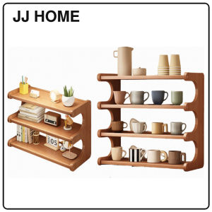 【JJ HOME】Multi-Layer Desktop Storage Rack Wooden Bookshelf Organizer