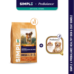 3KG SIMPLE x ProBalance Healthy Skin & Coat Bundle (SIMPLE 3KG Salmon + 2x ProBalance 100G Gourmet Selection Lamb & Vege)